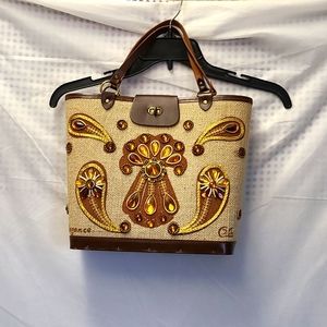 Vintage Enid Collins woven embellished bag
